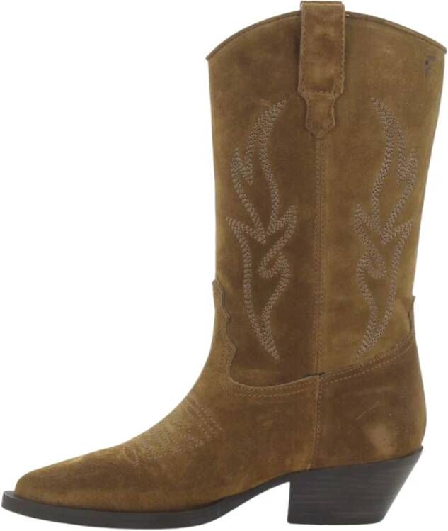 Alpe Stijlvolle Cowboy Laarzen Vrouwen Cognac Brown Dames