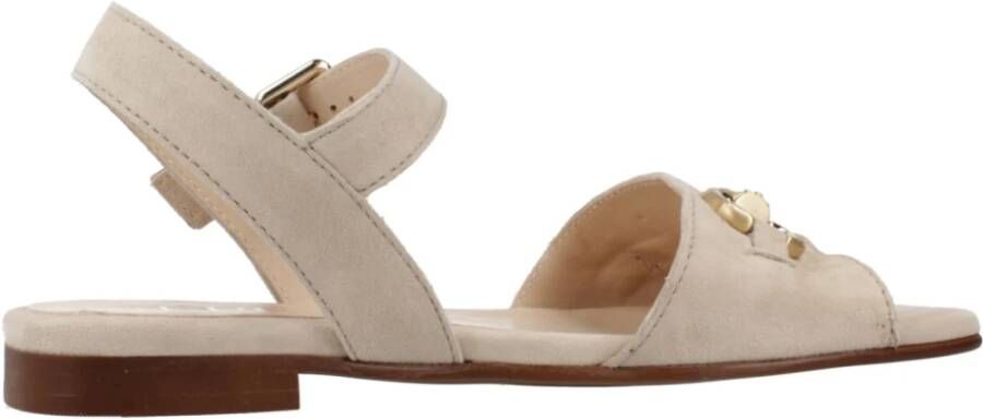 Alpe Stijlvolle platte sandalen voor vrouwen Beige Dames