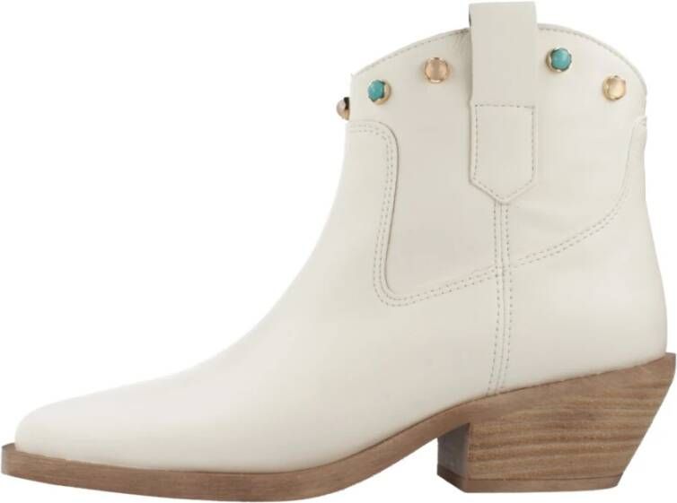 Alpe Western Style Cowboy Boots White Dames