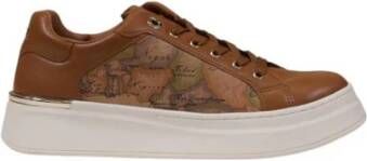 Alviero Martini 1a Classe Beige Sneaker Dames Herfst Winter Collectie Brown Dames