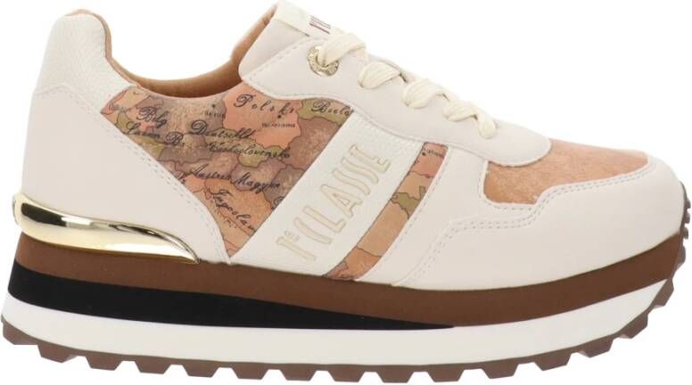 Alviero Martini 1a Classe Dames Sneakers van Kunstleer Beige Dames