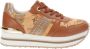 Alviero Martini 1a Classe Stijlvolle Leren en Stoffen Sneakers Brown Dames - Thumbnail 1