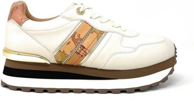 Alviero Martini 1a Classe Witte Sneakers Gedurfd en Verfijnd Ontwerp Beige Dames