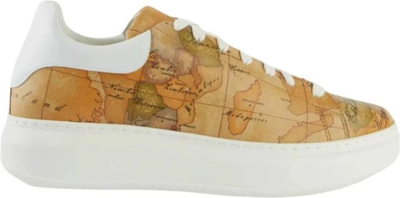 Alviero Martini 1a Classe Geo Classic Print Sneakers Beige Dames