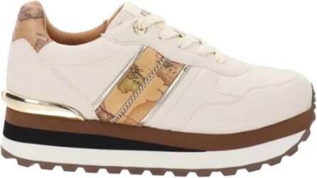 Alviero Martini 1a Classe Witte Sneakers Gedurfd en Verfijnd Ontwerp Beige Dames