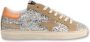 Ama Brand Glitter Sneakers met Oranje Details Beige Dames - Thumbnail 1