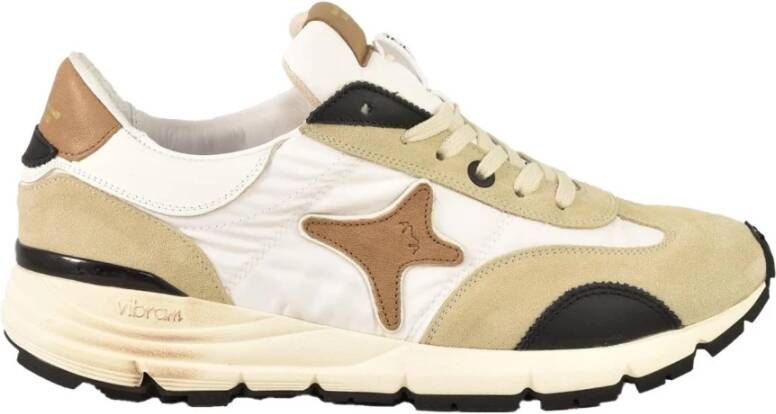 Ama Brand Klassieke Sneakers met Rubberen Zool Beige Heren