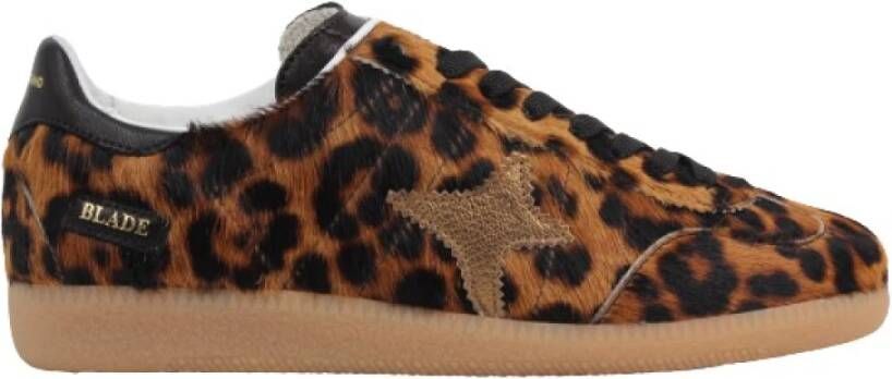 Ama Brand Leopard Print Sneaker Brown Dames