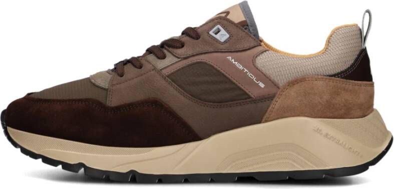 Ambitious Bruine Casual Sneakers Strider Brown Heren