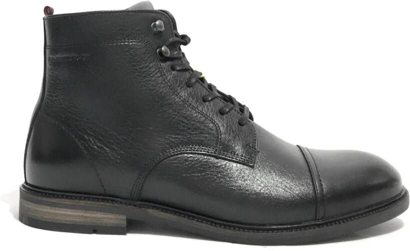 Ambitious Heren Leren Veterschoen Zwart Black Heren