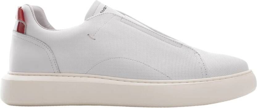 Ambitious Minimalistische Leren Instapper Sneaker White Heren