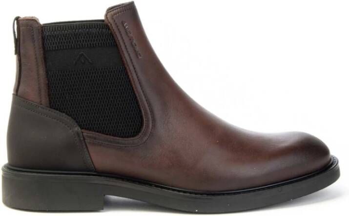 Ambitious Zwarte leren Chelsea Boot met zijrits Brown Heren