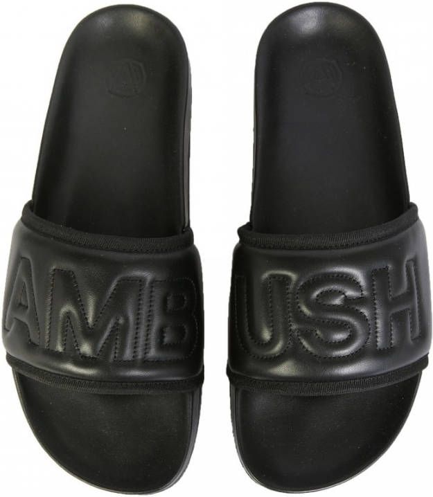 Ambush Zwarte Leren Slides voor Heren Black Heren