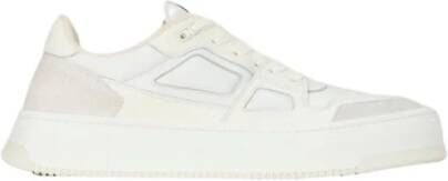 Ami Paris Arcade Lage Leren en Suède Trainers White