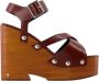 Ami Paris Verhoog je stijl met Strappy Sandalen Brown Dames - Thumbnail 1