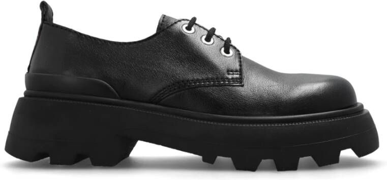 Ami Paris Leren Derby schoenen Black Heren