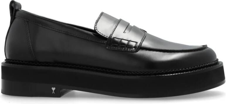 Ami Paris Leren Loafers Black Heren