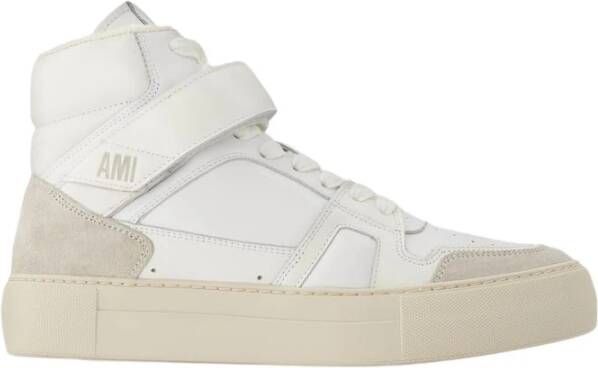 Ami Paris Witte Leren High-Top ADC Sneakers White Unisex