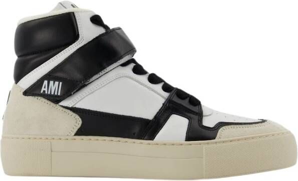 Ami Paris Urban High-Top Sneakers in Wit Multikleur Leer Multicolor