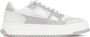 Ami Paris Witte Leren Sneakers Ronde Neus Multicolor Heren - Thumbnail 1