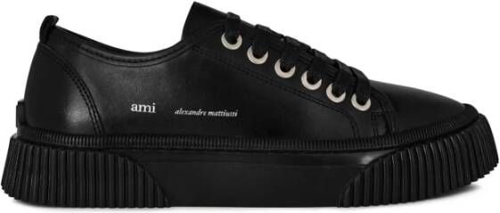 Ami Paris Zwarte Veterschoenen Black Heren