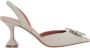 Amina Muaddi Beige Kristal Slingback Hakken Beige Dames - Thumbnail 1