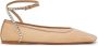 Amina Muaddi Beige Witte Ballerina Schoenen Beige Dames - Thumbnail 1