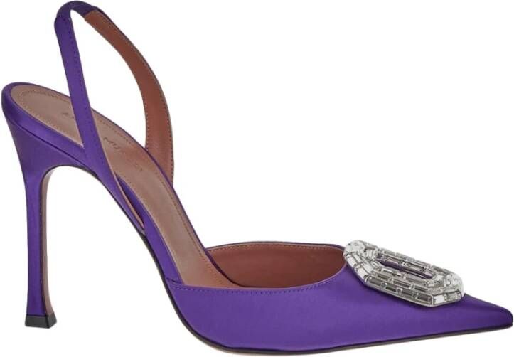 Amina Muaddi Camelia Slingback Sandalen Purple Dames