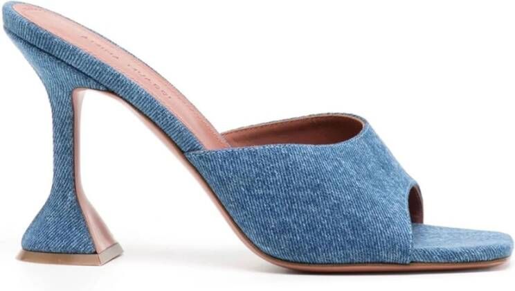 Amina Muaddi Denim Mules Blue Dames