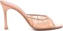 Amina Muaddi Elegante Kant Slipper Sandalen Beige Dames - Thumbnail 1