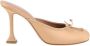 Amina Muaddi Leren Pumps met Geometrische Hak en Strik Beige Dames - Thumbnail 1