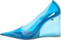 Amina Muaddi Pre-owned Fabric heels Blue Dames - Thumbnail 1