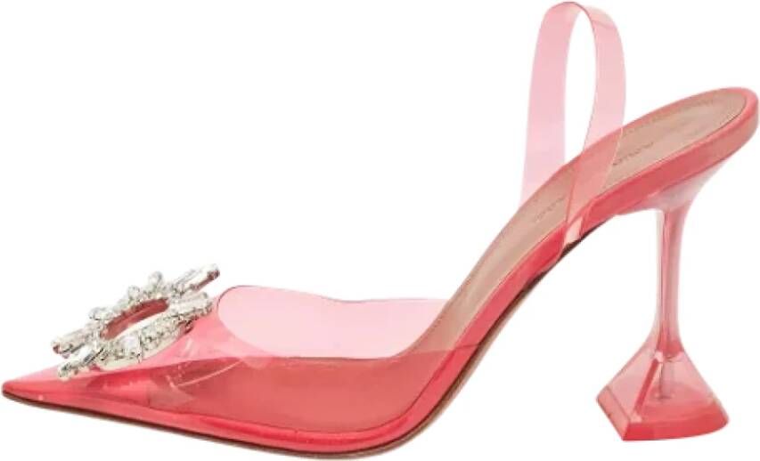 Amina Muaddi Pre-owned Fabric heels Pink Dames