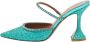 Amina Muaddi Pre-owned Fabric mules Green Dames - Thumbnail 1