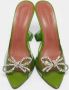 Amina Muaddi Pre-owned Fabric sandals Green Dames - Thumbnail 1