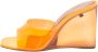 Amina Muaddi Pre-owned Fabric sandals Orange Dames - Thumbnail 1