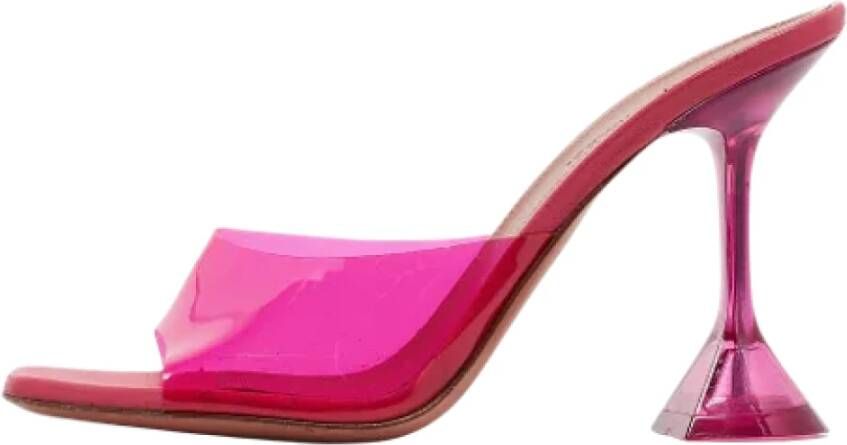 Amina Muaddi Pre-owned Fabric sandals Pink Dames