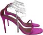 Amina Muaddi Pre-owned Fabric sandals Pink Dames - Thumbnail 1