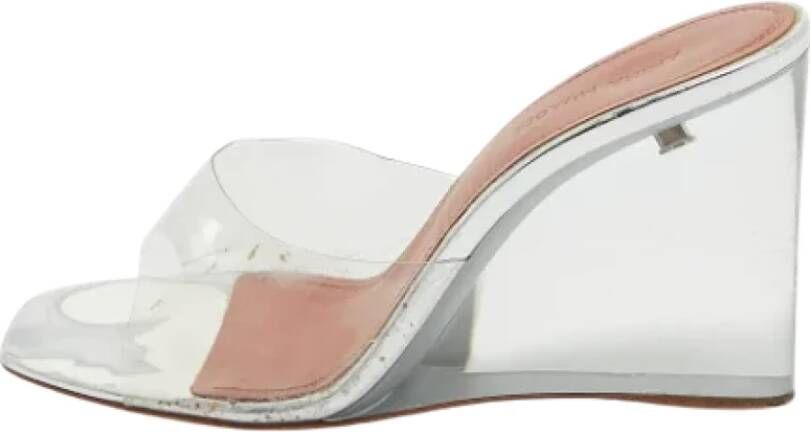 Amina Muaddi Pre-owned Fabric sandals White Dames