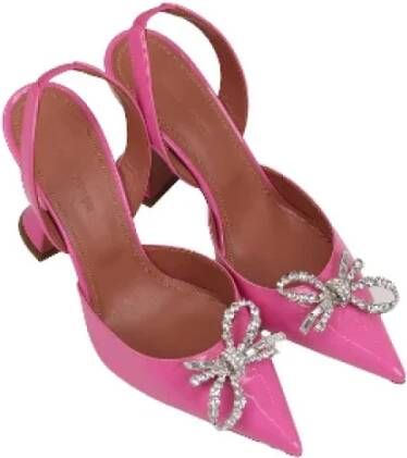 Amina Muaddi Pre-owned Leather heels Pink Dames