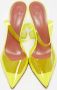 Amina Muaddi Pre-owned Leather heels Yellow Dames - Thumbnail 1