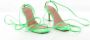 Amina Muaddi Pre-owned Leather sandals Green Dames - Thumbnail 1