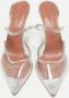 Amina Muaddi Pre-owned Leather sandals White Dames - Thumbnail 1