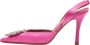 Amina Muaddi Pre-owned Satin heels Pink Dames - Thumbnail 1