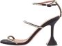 Amina Muaddi Pre-owned Satin sandals Black Dames - Thumbnail 1