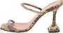 Amina Muaddi Pre-owned Satin sandals Brown Dames - Thumbnail 1