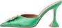 Amina Muaddi Pre-owned Satin sandals Green Dames - Thumbnail 1