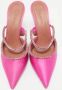 Amina Muaddi Pre-owned Satin sandals Pink Dames - Thumbnail 1