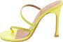 Amina Muaddi Pre-owned Satin sandals Yellow Dames - Thumbnail 1