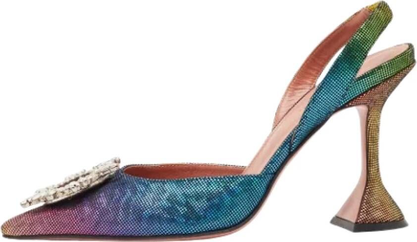 Amina Muaddi Pre-owned Suede sandals Multicolor Dames